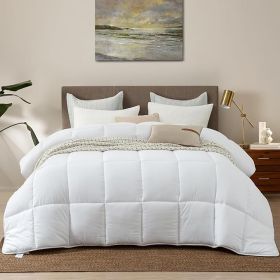 Dorrin Nessin Down Alternative Comforter Duvet Inserts Queen Size 90x90 All Season, Ultra Soft Double Brushed Microfiber Shell