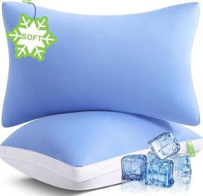 Silky Soft Pillows Queen Size Set of 2, Luxury Hotel Down Alternative Bed Pillows 2 Pack for Side Back Stomach Sleepers, Gusseted Supportive