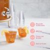 Set of 100-5 oz Clear Plastic Cups - Prestee Hard Disposable Drinkware - Bulk Cocktail, Wine and Punch Tumblers - Party and Event Drinking Cups