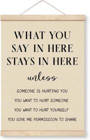 Therapy Decorations, Canvas Poster Wood Hanger, Therapy Room Door Hanger, Counseling Decor