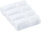 100% Cotton Washcloths for Bathroom, 4-Piece 12x12 in Wash Cloth Set, Turkish Small Hand Towels, Soft Rags for Face and Body