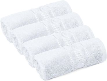 100% Cotton Washcloths for Bathroom, 4-Piece 12x12 in Wash Cloth Set, Turkish Small Hand Towels, Soft Rags for Face and Body