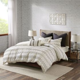 King/Cal King Cotton Jacquard Duvet Cover Mini Set