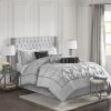 7 Piece Tufted Comforter Set Grey Full