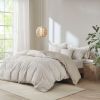5 Piece Organic Cotton Oversized Comforter Cover Set w/removable insert Natural Full/Queen