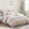 9 Piece Cotton Percale Comforter Set Blush Cal King