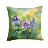 Colorado Rocky Mountain Columbine in Watercolor Throw Pillow Machine Washable, Indoor Outdoor Decorative Pillow for Couch, Bed or Patio, 18Hx18W