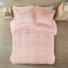 Full/Queen Shaggy Long Fur Comforter Mini Set
