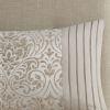 12 Piece Jacquard Comforter Set with Bed Sheets Khaki Cal King