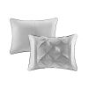 7 Piece Tufted Comforter Set Grey Full