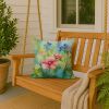 Alaska Forget-me-nots in Watercolor Throw Pillow Machine Washable, Indoor Outdoor Decorative Pillow for Couch, Bed or Patio, 18Hx18W