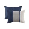 7 Piece Faux Suede Comforter Set Blue King