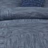 7 Piece Printed Seersucker Comforter Set Navy King