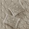 7 Piece Tufted Comforter Set Taupe King