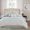 7 Piece Comforter Set Aqua Queen