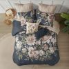 8 Piece Cotton Comforter Set Navy Cal King