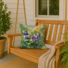 Colorado Rocky Mountain Columbine in Watercolor Throw Pillow Machine Washable, Indoor Outdoor Decorative Pillow for Couch, Bed or Patio, 18Hx18W