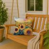 Kansas Sunflowers in Watercolor Throw Pillow Machine Washable, Indoor Outdoor Decorative Pillow for Couch, Bed or Patio, 18Hx18W