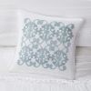 4 Piece Reversible Ruffle Quilt Set with Throw Pillow White King/Cal King