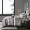 7 Piece Jacquard Comforter Set Purple Queen