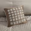 7 Piece Polyester Charmeuse Comforter Set Taupe Queen