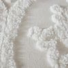 King/Cal King 3 Piece Tufted Cotton Chenille Damask Duvet Cover Set