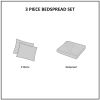 3 Piece Reversible Bedspread Set Seafoam Full/Queen