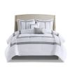 8 Piece Embroidered Comforter Set White King