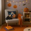 Akita Puppy Halloween Throw Pillow Machine Washable, Indoor Outdoor Decorative Pillow for Couch, Bed or Patio, 14Hx14W