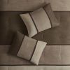 7 Piece Faux Suede Comforter Set Brown Queen