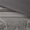 7 Piece Jacquard Comforter Set Grey Queen