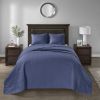 Reversible Bedspread Set Navy Queen