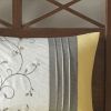 Embroidered 7 Piece Comforter Set Yellow Cal King