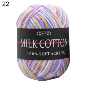Three Section Dyed Multi-color Jacquard Score Lines With Medium Thick Lines (Option: Purple yellow)