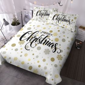 Duvet Cover Set Christmas Theme Merry Christmas Holiday Season Luxury Reversible Bedding Set Comforter Cover (1 Duvet Cover+2 Pillowcases) (size: QUEEN)