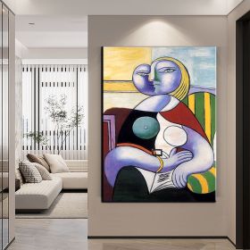 Hand Painted Oil Painting Pablo Picasso the Original Painting A woman who reads Living Room Hallway Bedroom Luxurious Decorative Painting (style: 1, size: 150x220cm)