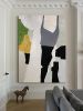 Abstract line modern minimalist living room decoration painting porch aisle decoration painting vertical office abstract paint