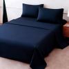 4pcs ultra-soft 85g sheet and pillowcase set, soft solid color, machine washable, suitable for all seasons, Christmas comfortable bedding set