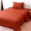 4pcs ultra-soft 85g sheet and pillowcase set, soft solid color, machine washable, suitable for all seasons, Christmas comfortable bedding set