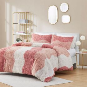 Twin/Twin XL Ombre Shaggy Faux Fur Comforter Set (Color: as Pic)