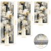 Three-piece kitchen rug set, non-slip and washable, abstract pattern kitchen hallway rug, soft and comfortable, suitable for sinks, floors, entrances