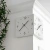 Nordic Square Modern Corner Wall Clock with Sensor Night Light Christmas Gifts