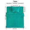 4pcs ultra-soft 85g sheet and pillowcase set, soft solid color, machine washable, suitable for all seasons, Christmas comfortable bedding set
