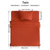 4pcs ultra-soft 85g sheet and pillowcase set, soft solid color, machine washable, suitable for all seasons, Christmas comfortable bedding set